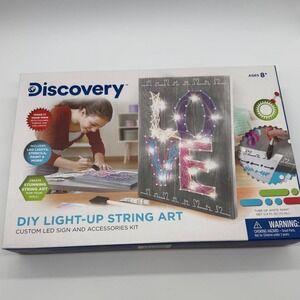 Discovery DIY Light Up String Art Custom LED Sign Accessories Kit Ages 8+ NIB